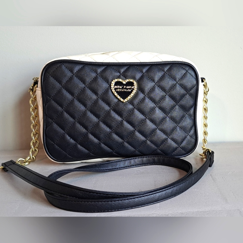 Quilted Betsy Johnson Crossbody Bag